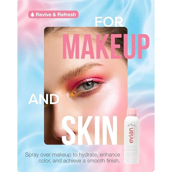 Evian رذاذ وجه 5 أونصات - رذاذ ماء معدني مرطب للوجه والبشرة - ينعش المكياج، يثبت، ويوازن - رذاذ للعناية بالبشرة للترطيب اليومي وتخفيف الرطوبة أثناء التنقل - Image 4